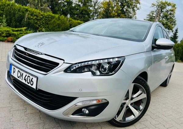 Peugeot 308 cena 42900 przebieg: 89000, rok produkcji 2016 z Człopa małe 407